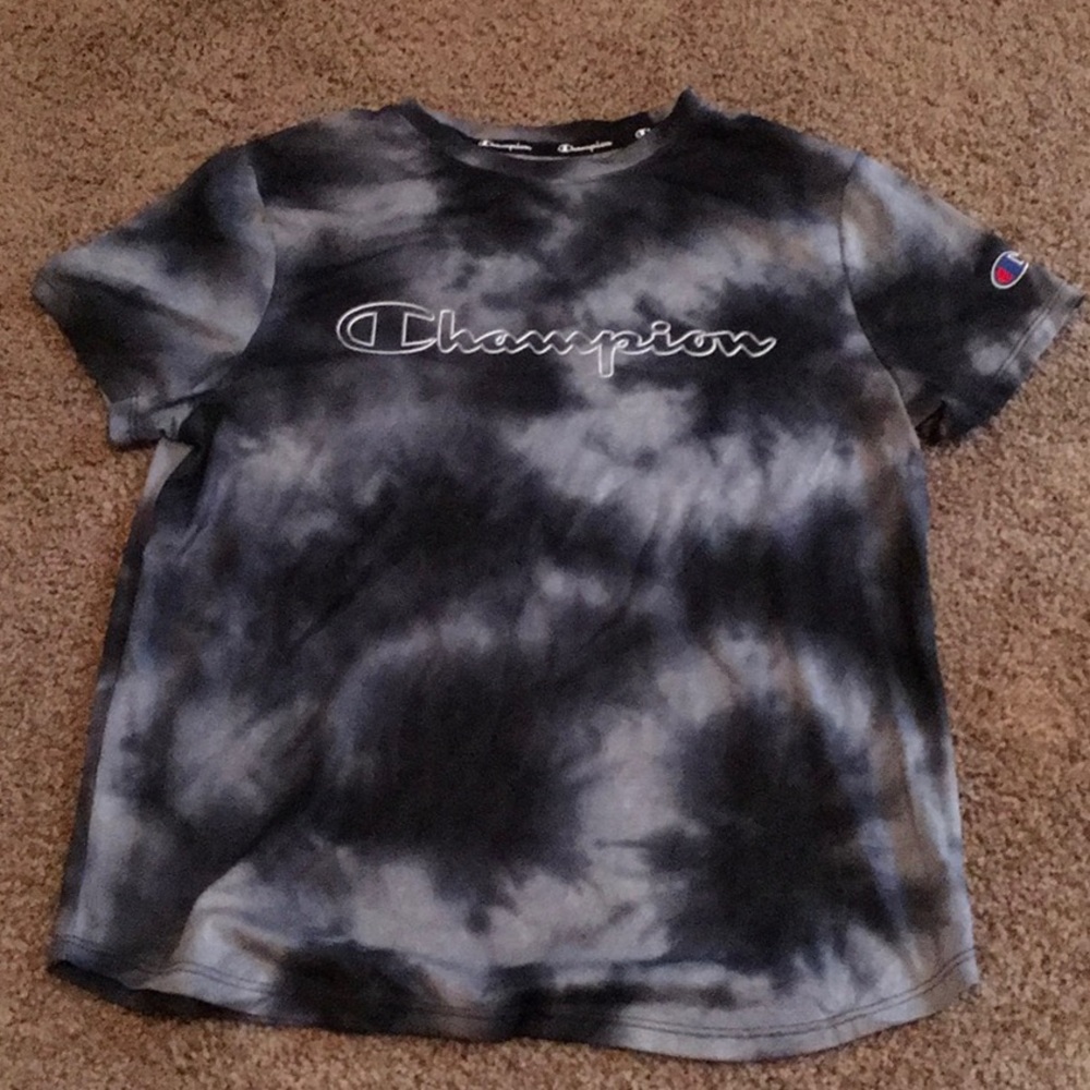 Tie-dye grey tee